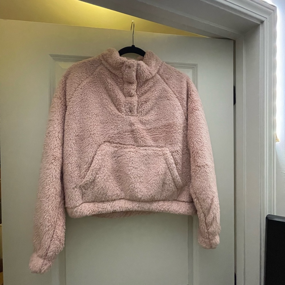 Cozy Mock-Neck Sherpa Fleece Pullover